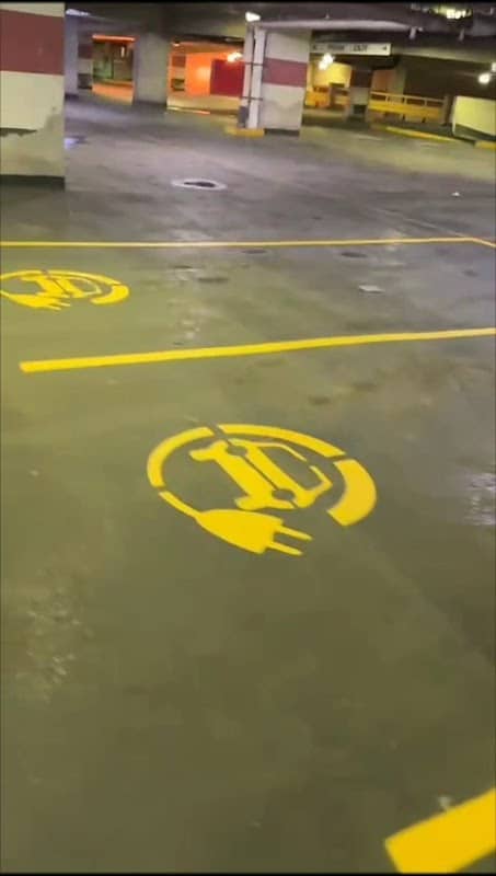Photograph 3 of 3 published by Golden parking lines - Line Striping Parking Lot Line Painting on its own Google listing