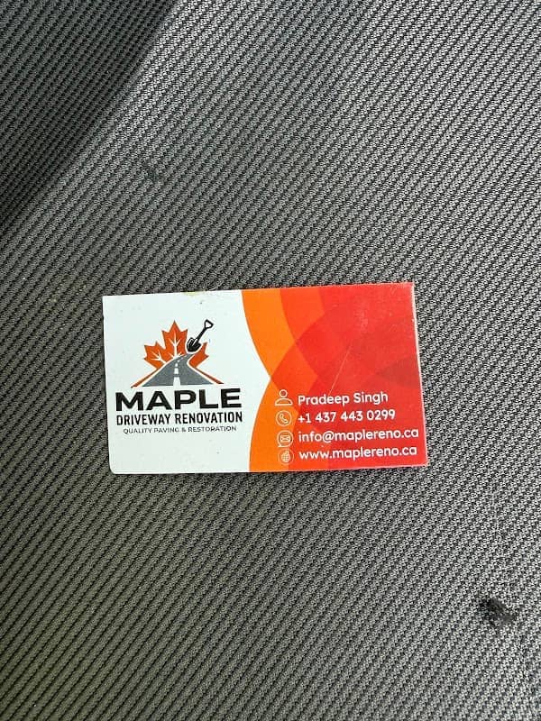 Photograph published by Maple Driveway Renovation Inc on its own Google listing