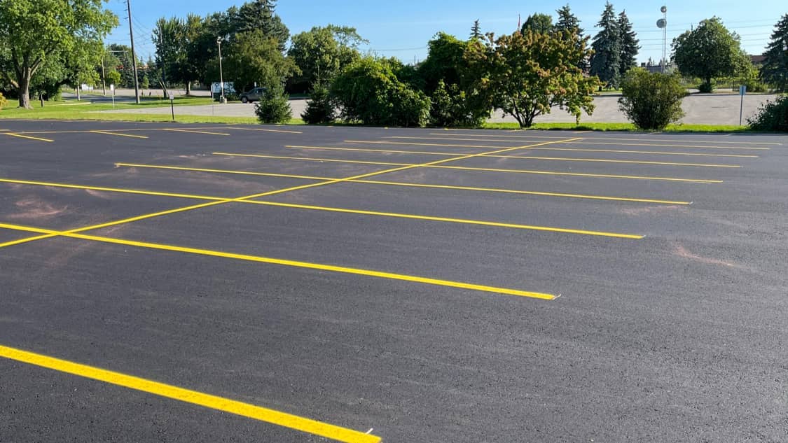 Photograph published by Parking Lot Pros line painting and more on its own Google listing
